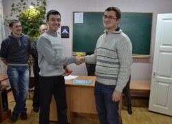Не залишився без призу і переможець в бліц-турнірі  серед викладачів – Вихватнюк Роман Вікторович